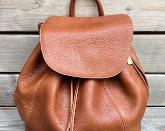 OLD COACH Vintage Backpack bag Leather brown AB | eBay