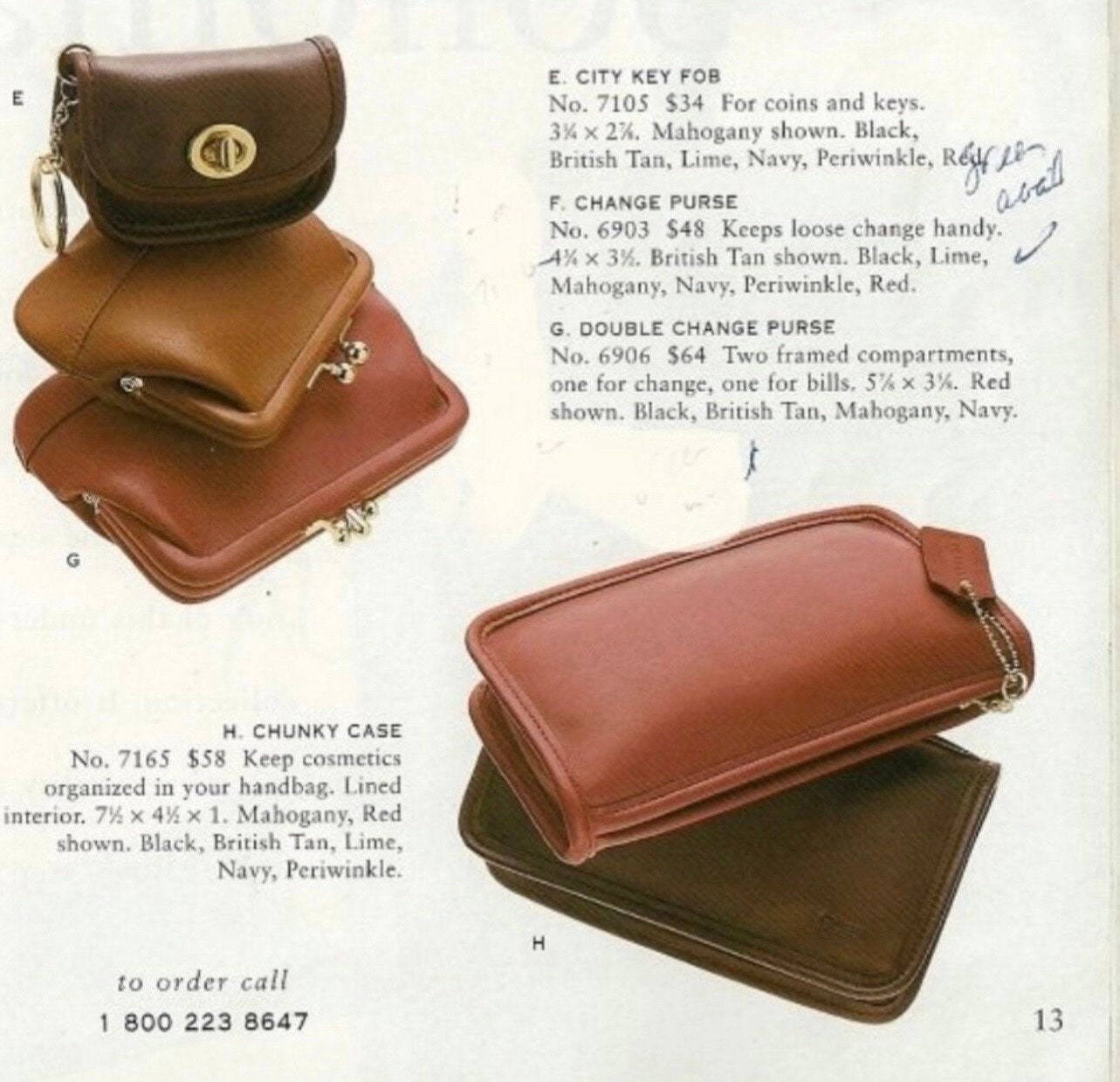 New 90s Mahogany Vintage COACH Chunky Case Cosmetic Money