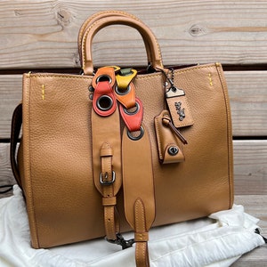 Wie neu Coach Sattel Brown Pebble Rogue 30 31 Etsy