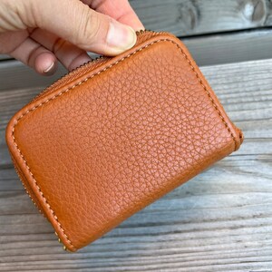 New, Vintage Coach Sonoma Natural Grain Leather Zip Coin Wallet, British Tan image 5