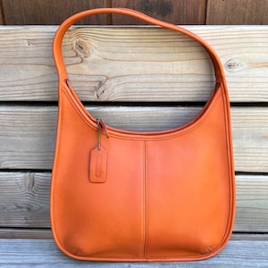 New, Tangerine Vintage Coach Ergo Zip Hobo Shoulder Bag 9025