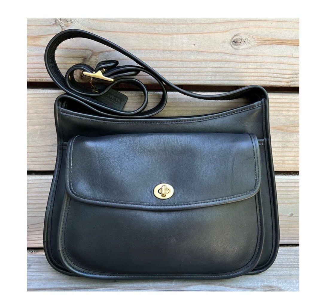 Like New Vintage Coach Taft Leather Crossbody Bag 9980 Black Etsy Il 1080xN.5481463943 2s65