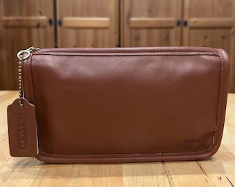 バッグ Rare Vintage Coach Chunky Case 7165 COACH VINTAGE CHUNKY CASE BRITISH TAN LEATHER POUCH BAG 7165 NWT