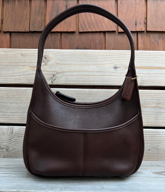 RARE VINTAGE COACH (OLD COACH) CHRYSTIE BAG IN MAHOGANY