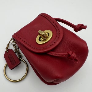 New, Vintage Coach Mini Daypack Key Fob 7253 Earbud Case Bag