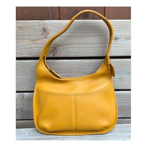 Vintage Coach 9033 Ergo Pocket Zip Hobo Shoulder Bag, Yellow - Etsy
