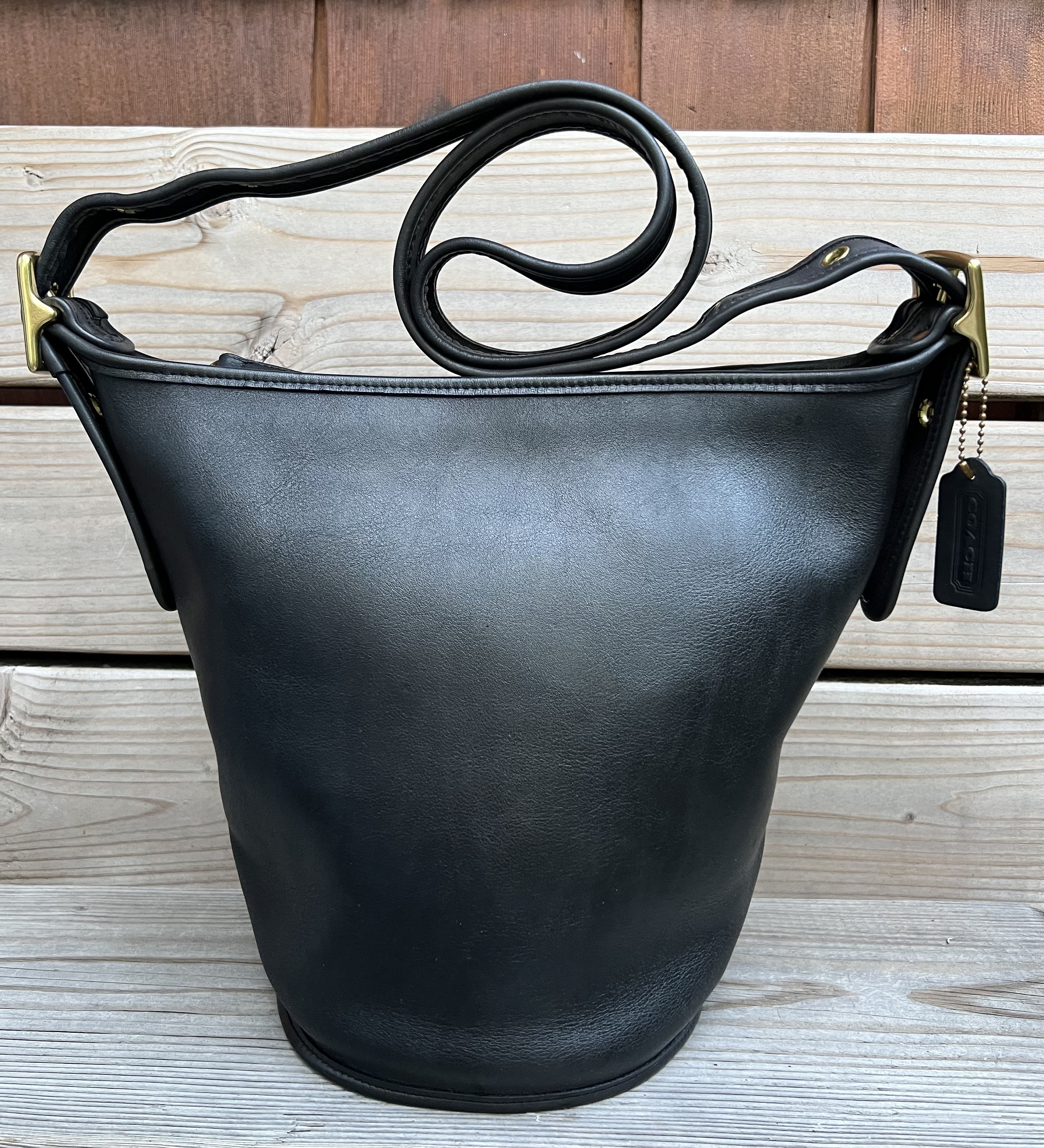 Vintage Coach Brown Leather Slim Duffle Legacy Shoulder Bag – Muz & Rose