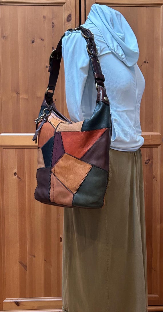 Distressed Coach Bleecker Patchwork Burnished Vac… - image 3