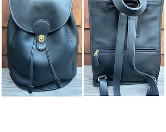 Vintage Coach Large Daypack Backpack #9791 Black USA 1999