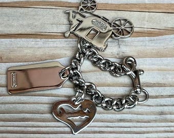 New Nickel Vintage Coach Carriage Keyfob Bag Purse Charm - Etsy
