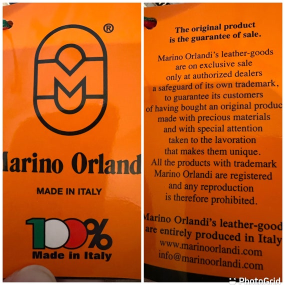 New, Marino Orlandi italian leather sling shoulde… - image 10