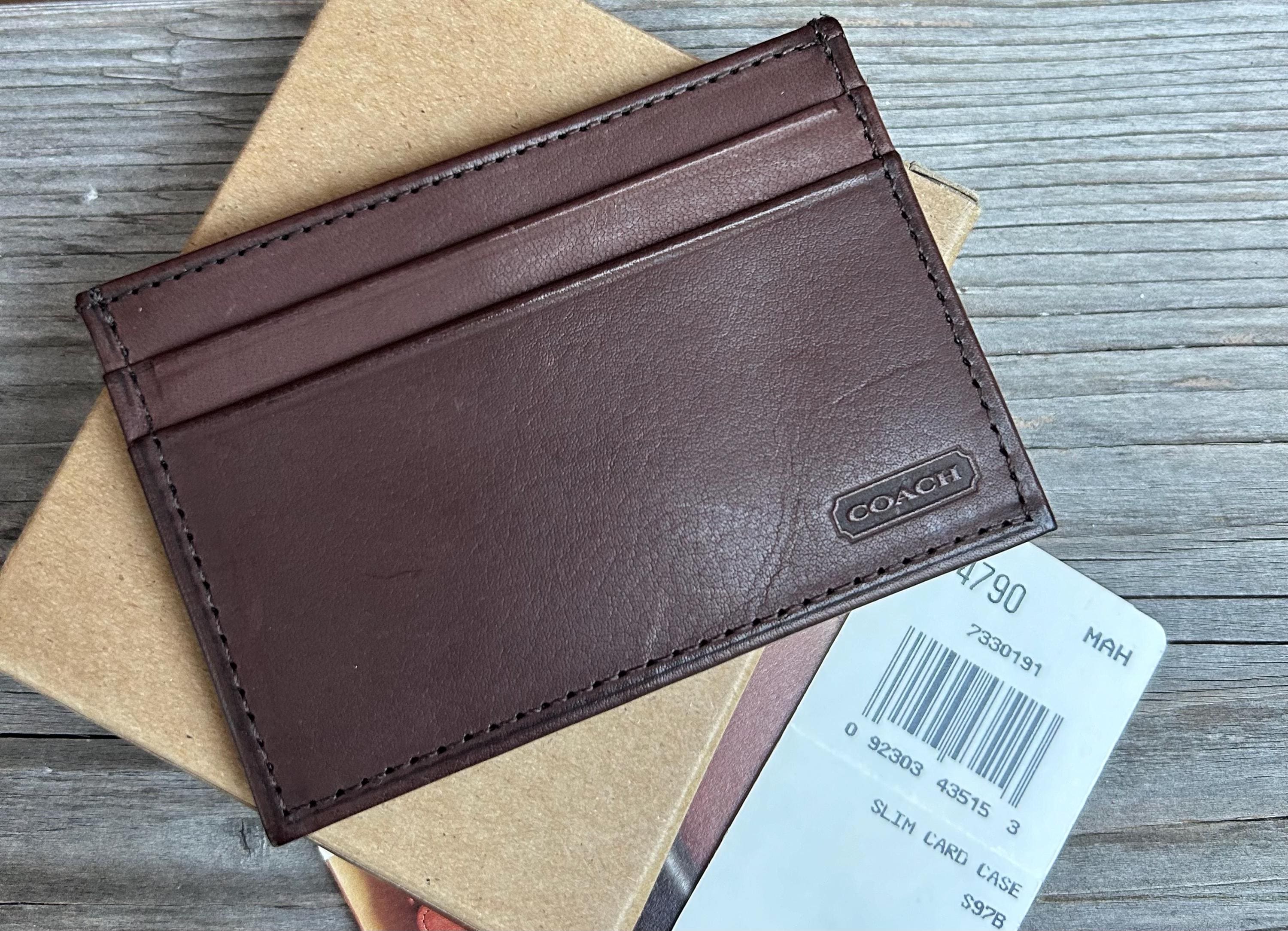 NWT Vintage Coach Slim Leather Card Case Mahogany - Etsy