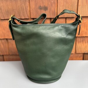 バッグ Vintage Coach XL Duffel Sac Leaf Green Vintage Coach XL Duffel Sac Leather Shoulder Bag Leaf Green