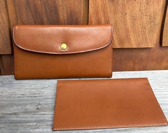 Nieuw Water Buffalo Vintage Coach combi-portemonnee chequeboek Brits Tan