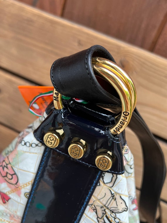 New, Marino Orlandi italian leather sling shoulde… - image 7