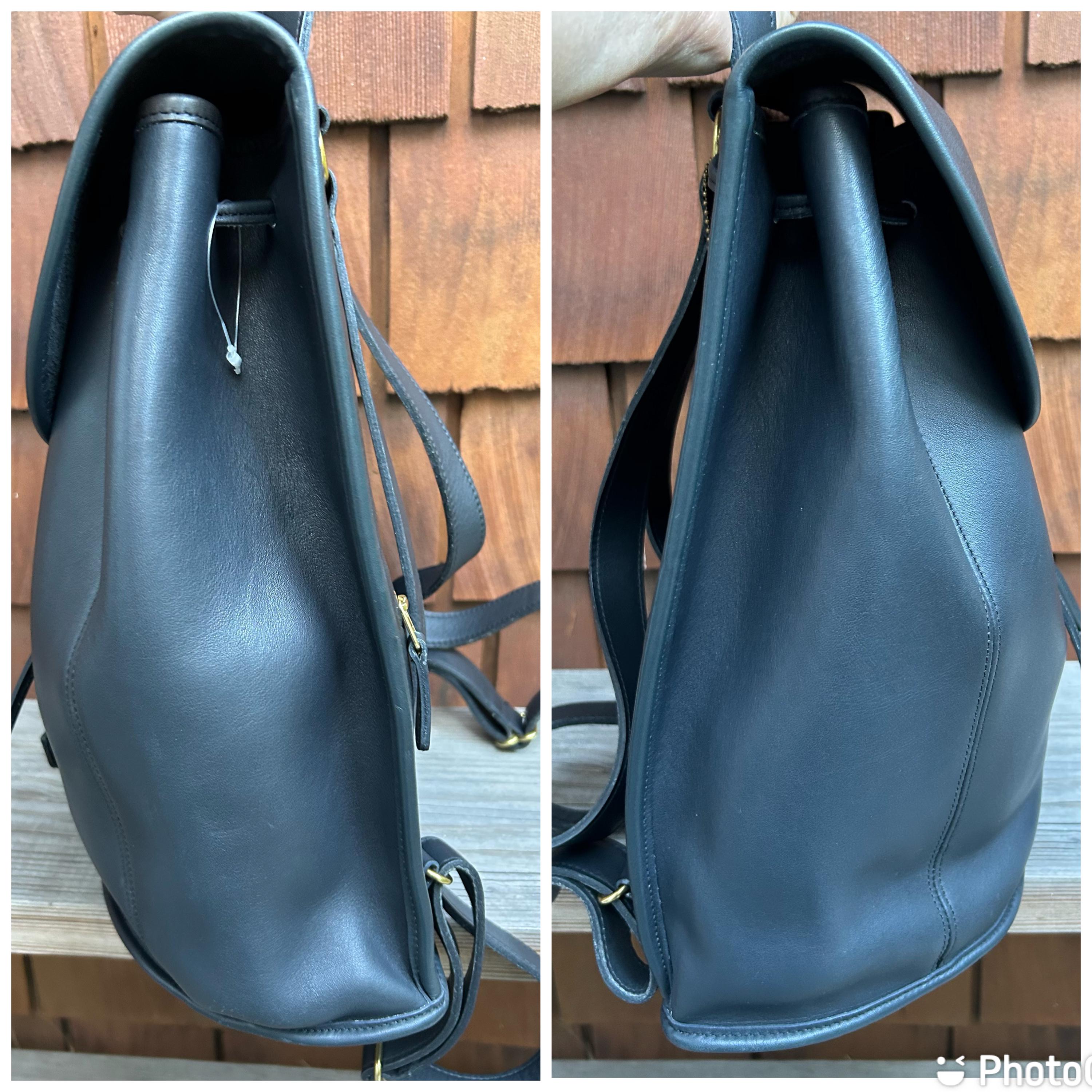 バッグ Rare Vintage COACH Navy Leather Backpack COACH VINTAGE NAVY BLUE LEATHER TOP HANDLE BACKPACK | eBay