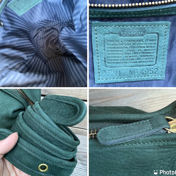 バッグ Coach Helen's Legacy Green Nubuc Duffel Large, Nubuck Vintage Coach Helen's Legacy Bucket Duffle Shoulder