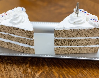 Fake Slice of Cake | Place Card Holder | Teacher Gift | Faux Sweet | Coffee Bar Decor |