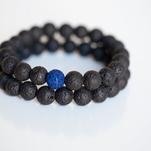 Lava Stone Beaded Bracelet , Fathers   Day Gift , Dad Bracelet , essential oils , Mens Bracelet