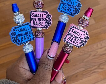 Focal Bead Pen | Boss Babe | Kid Business | Silicone Beads