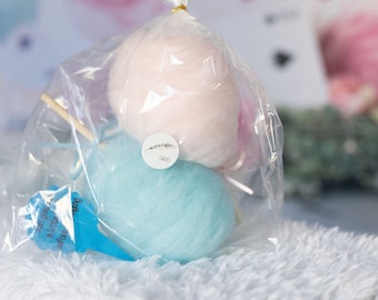 Mini Cotton Candy, Gefälschte Lebensmittel Requisiten und Kaffee-Bar-Dekor, Gefälschte Zuckerwatte, Faux Sweets, Tiered Tray Display, Fotografie Requisiten