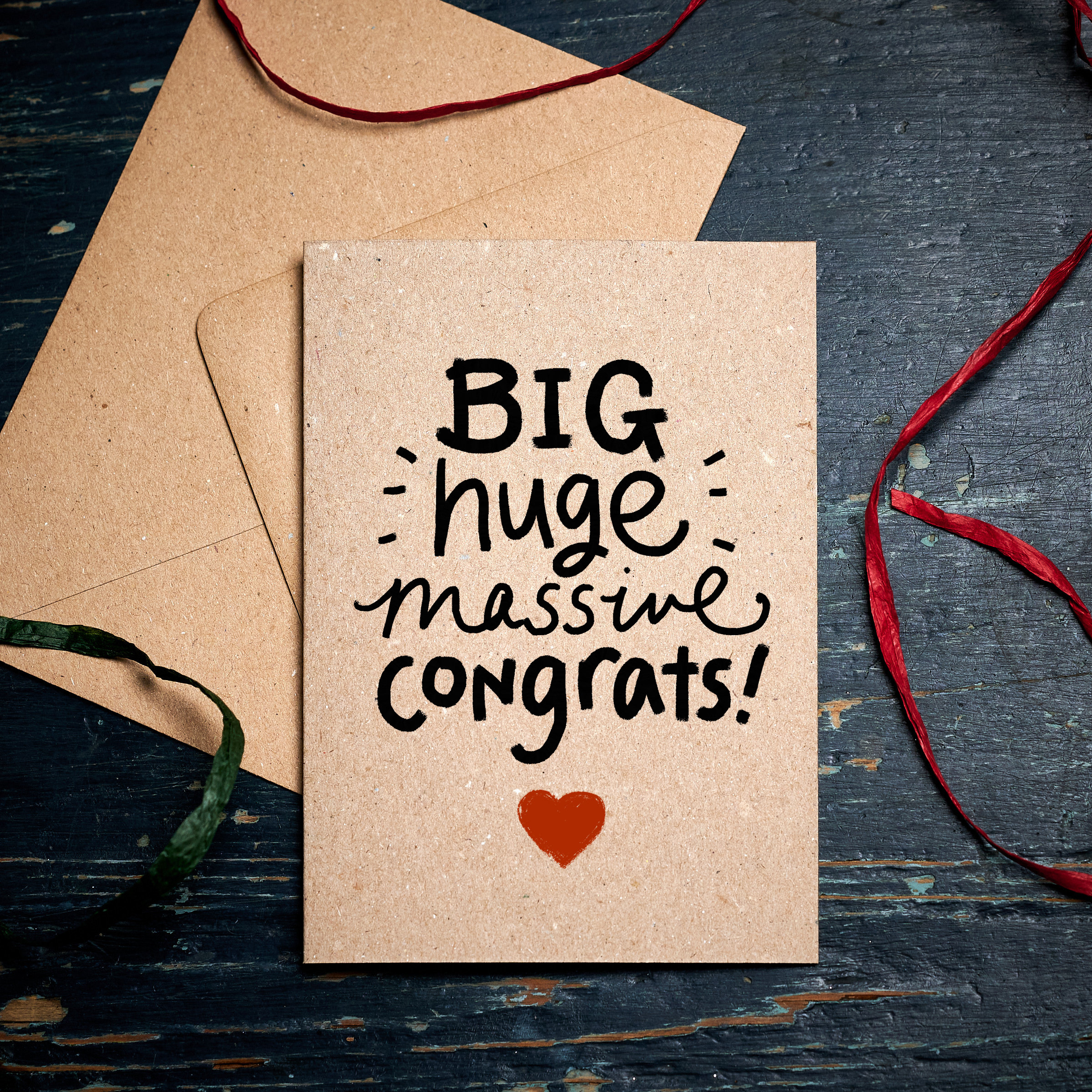 Congratulations Card / BIG Huge Massive Congrats / Congratulations Card ...
