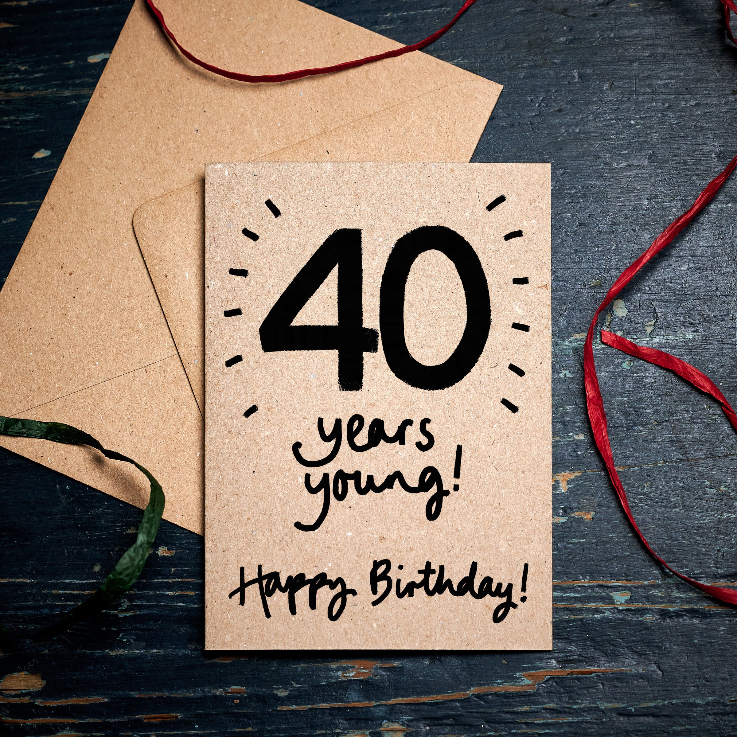 Funny Birthday Card / 40 Years Young / Special Birthday / Card - Etsy