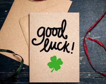 Good Luck-kaart / je hebt deze kaart / ecokaart