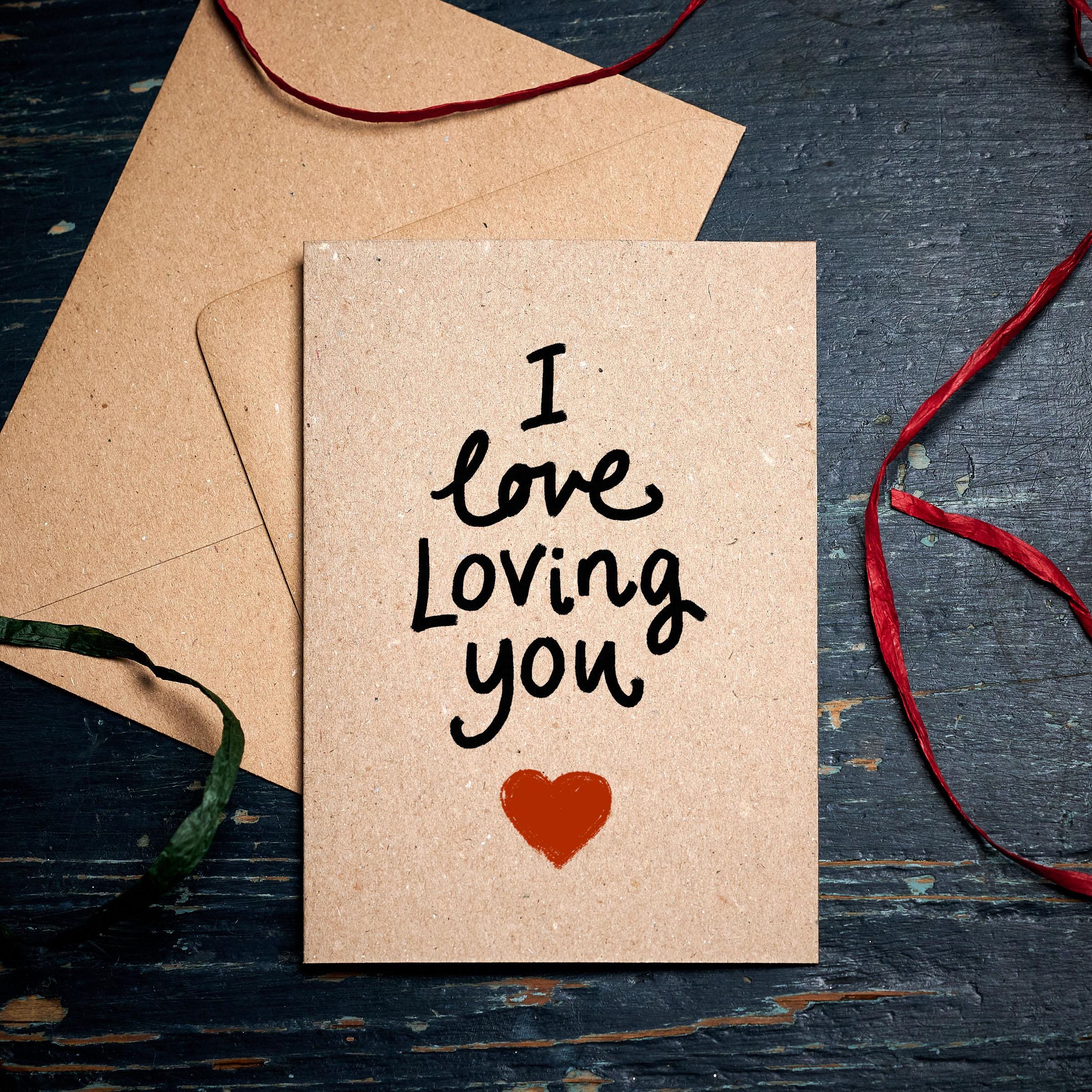 Anniversary Card / I Love Loving You / Card for Wife or Husband / for ...