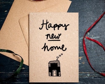 Funny Moving house card / Happy New Home/ moving house card / eco card