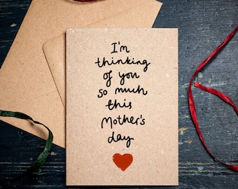 Heartfelt Mother's day card / I'm thinking of you so Much This Mother's Day /  card for people who find Mother's day difficult