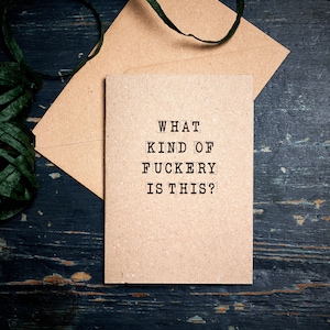 Tarjeta divertida / ¿Qué clase de mierda es esta? / Tarjeta de felicitación / WTF lo lograste / Tarjeta de cumpleaños / Tarjeta de graduación