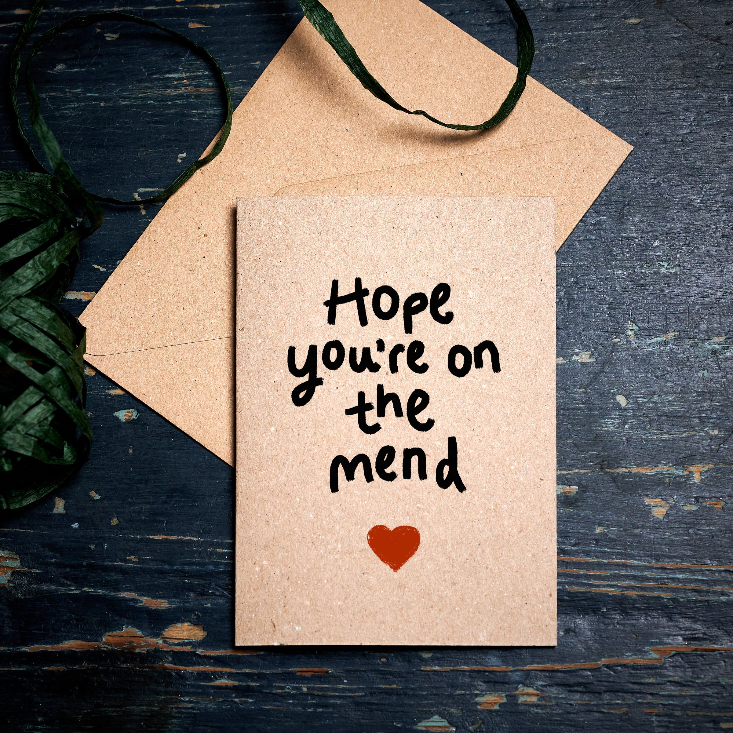 Get Well Soon Card / Hope You're on the Mend / Thinking of You Card ...