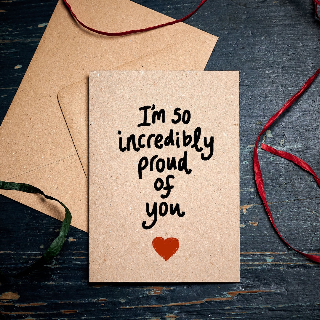 Graduation Card / I'm so Incredibly Proud of You / Congratulations Card ...
