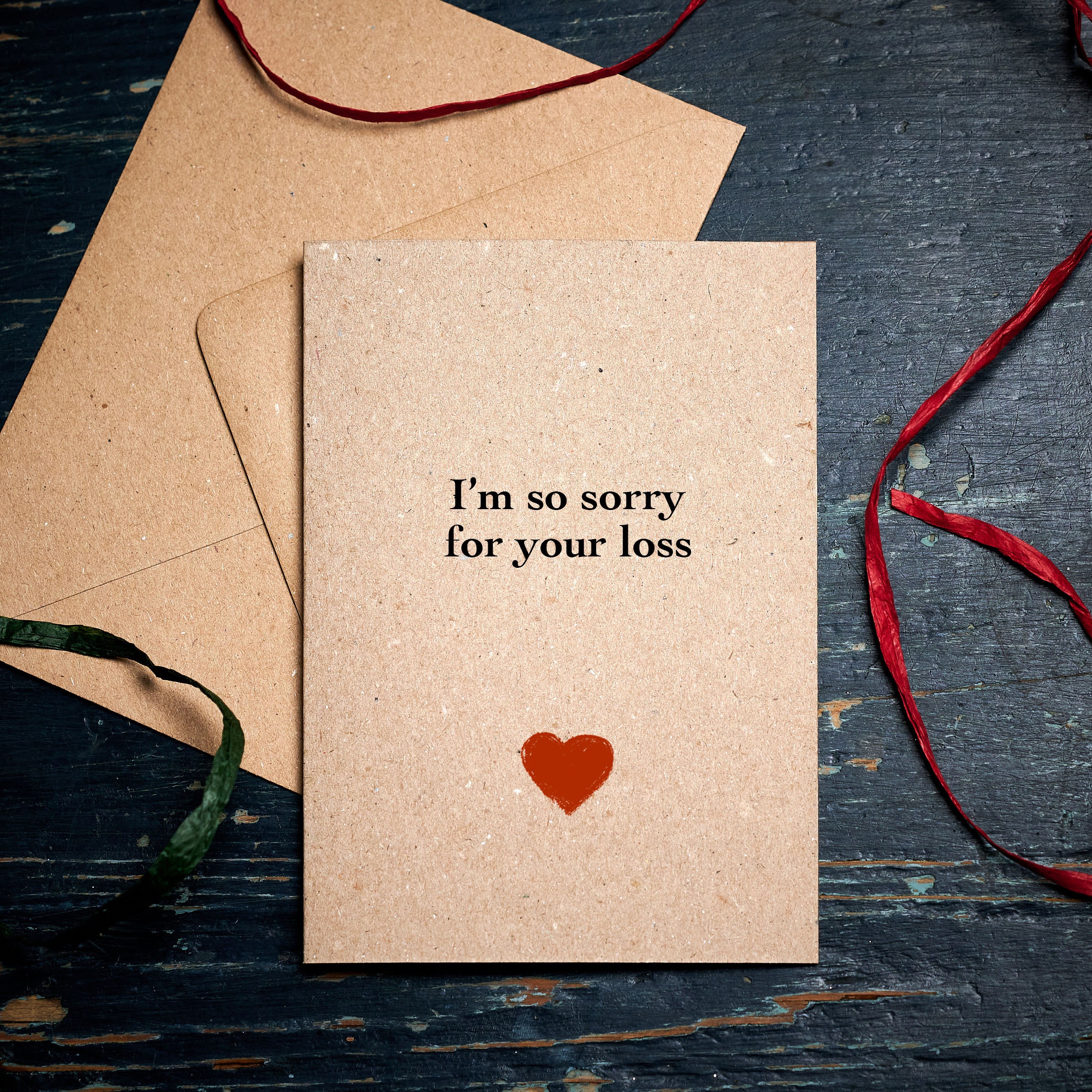 Sympathy Card / Loss Card / I'm so Sorry for Your Loss / Eco Card - Etsy