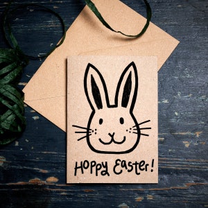 Tarjeta de Pascua / Pascua Hoppy / tarjeta ecológica