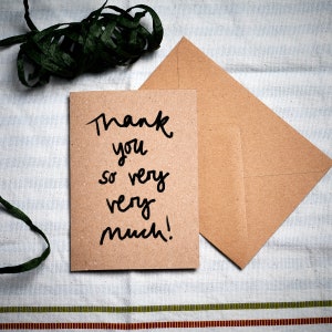Tarjeta de agradecimiento / ¡Muchas gracias! / tarjeta ecológica