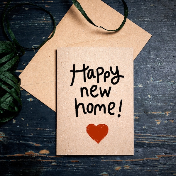 Moving house card / Happy New Home / moving house card / new home card / eco card