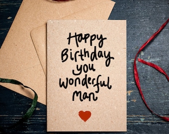 Lustige Geburtstagskarte / Geburtstag Sie wunderbarer Mann / Geburtstagskarte / Karte für Ihn / Karte für Freund / Karte für Freund / Karte für Freund / Karte für Freund / Eco Karte