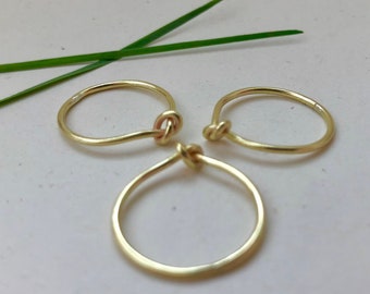 Brass knot ring, bond ring, love knot, promise ring