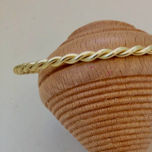 Twisted bangle, brass twist bracelet, bangle turbines image 5