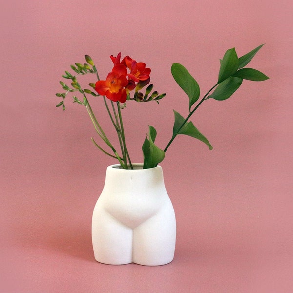 Keramik Butt Vase Weiblicher Körper Kunst Nordic Interior Decor Design Weiß