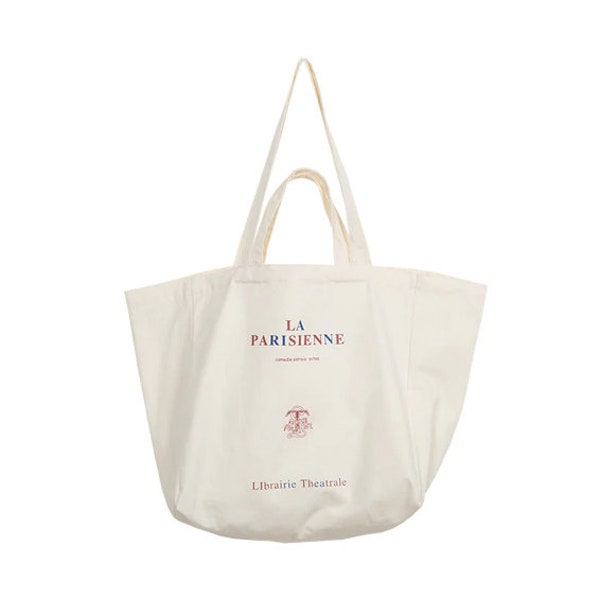 La Parisienne Pariser Canvas Jute Tasche Hochwertige Wiederverwendbare Einkaufstasche Folding Tote Bag Französische Wörter Paris