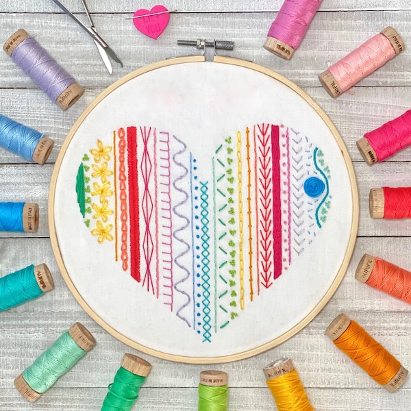 February Sampler Stitch *PDF* Pattern