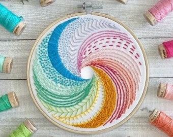 Pinwheel Hoop Stitch *PDF* Sampler Pattern