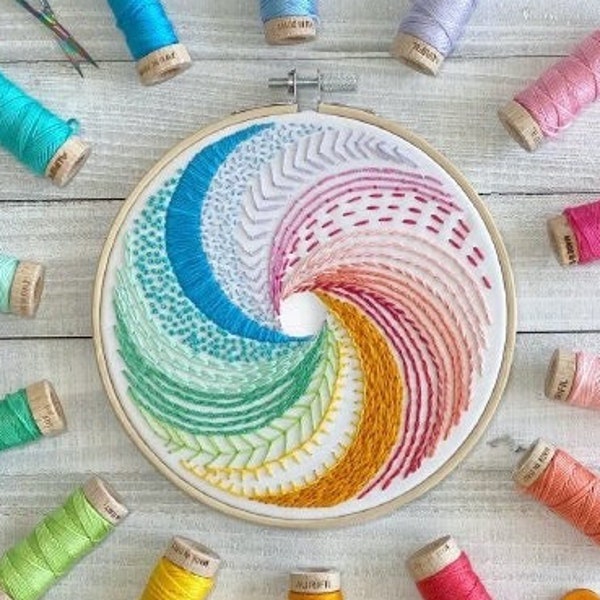 Pinwheel Hoop Stitch *PDF* Sampler Pattern