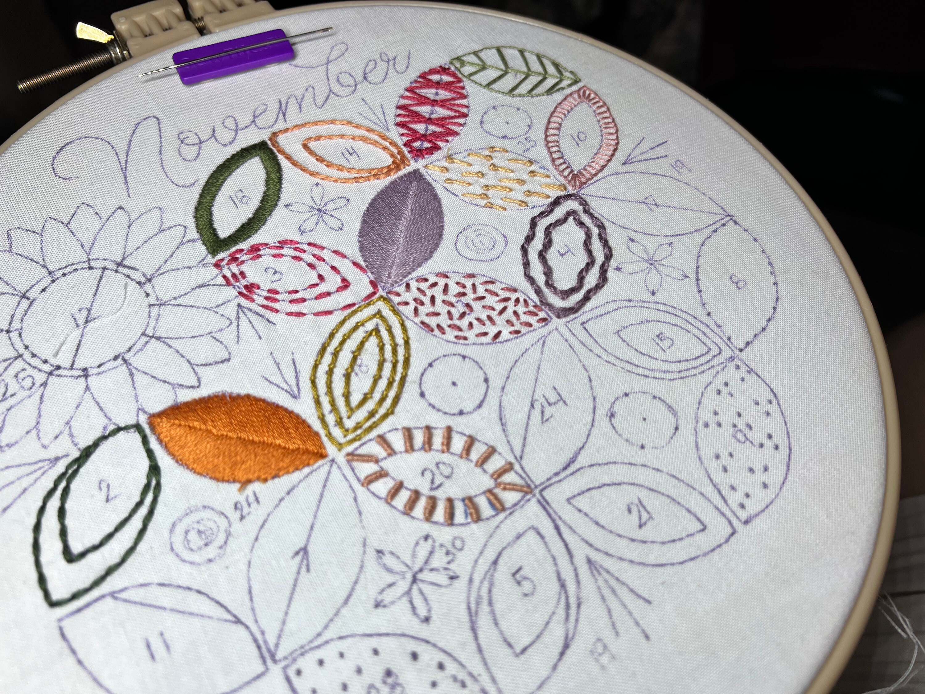 Pattern Image For November November Sampler Stitch *PDF* Pattern — SARIDITTY