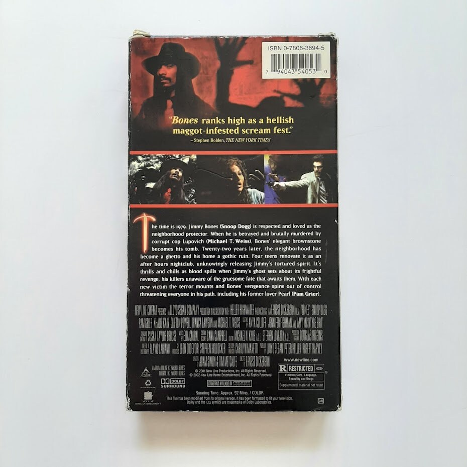 RARE Snoop Dogg 'bones' Horror/blaxploitation VHS *TESTED - Etsy