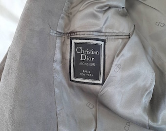 Christian Dior Monsieur Grey Suede Suit / Dinner Jacket Pre-Owned