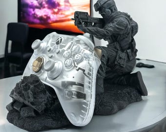 3D Printed Military Soldier Game Controller Stand, Gamer Gift